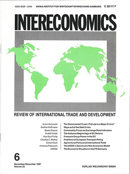 Cover of Intereconomics in the 1990s